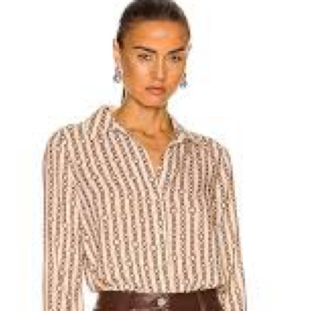 L’agence Holly Chain Print Shirt
